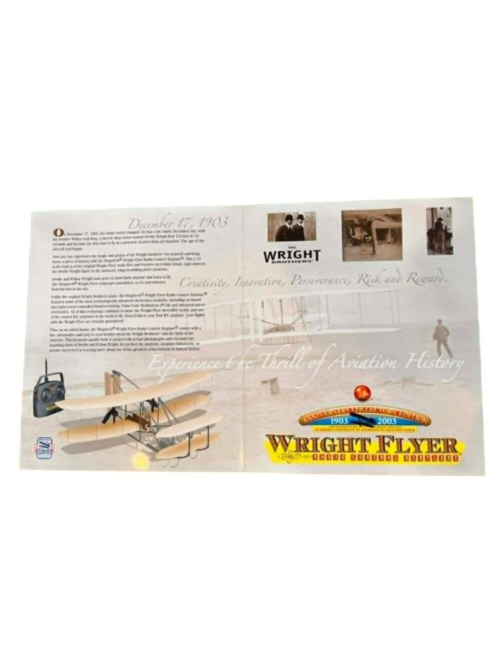 Wright Flyer Radio Control Airplane - Anniversary Collectors Edition 1903-2003 - Picture 8 of 12